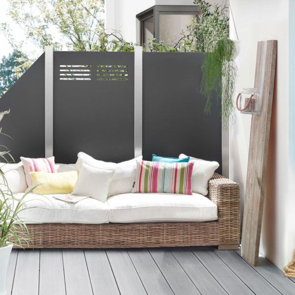 Brügmann Sichtblende HPL schiefer Brügmann Sichtblende HPL schiefer