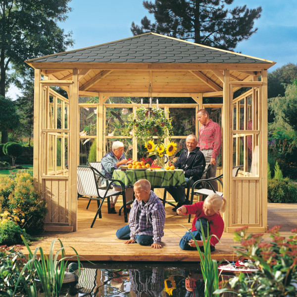 Brügmann Pavillon mit Holzdach Brügmann Pavillon mit Holzdach