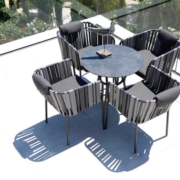 Stern Sessel Aluminium Bespannung grau Ambiente