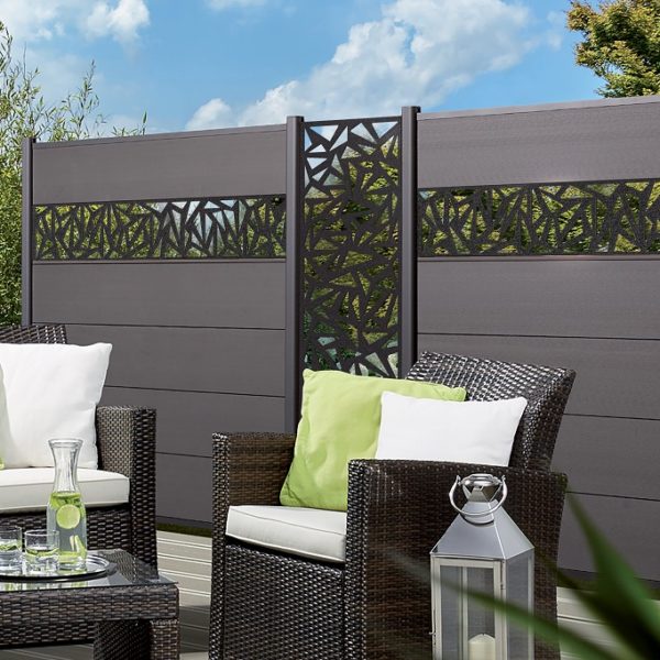 Brügmann Sichtblende System WPC XL Anthrazit Trigon Ambientebild