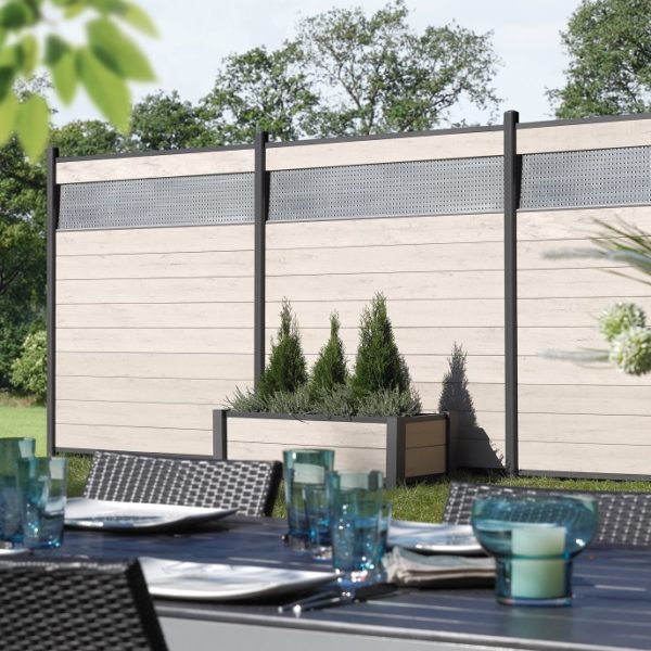 Brügmann Sichtblende System WPC Sand Ambientebild